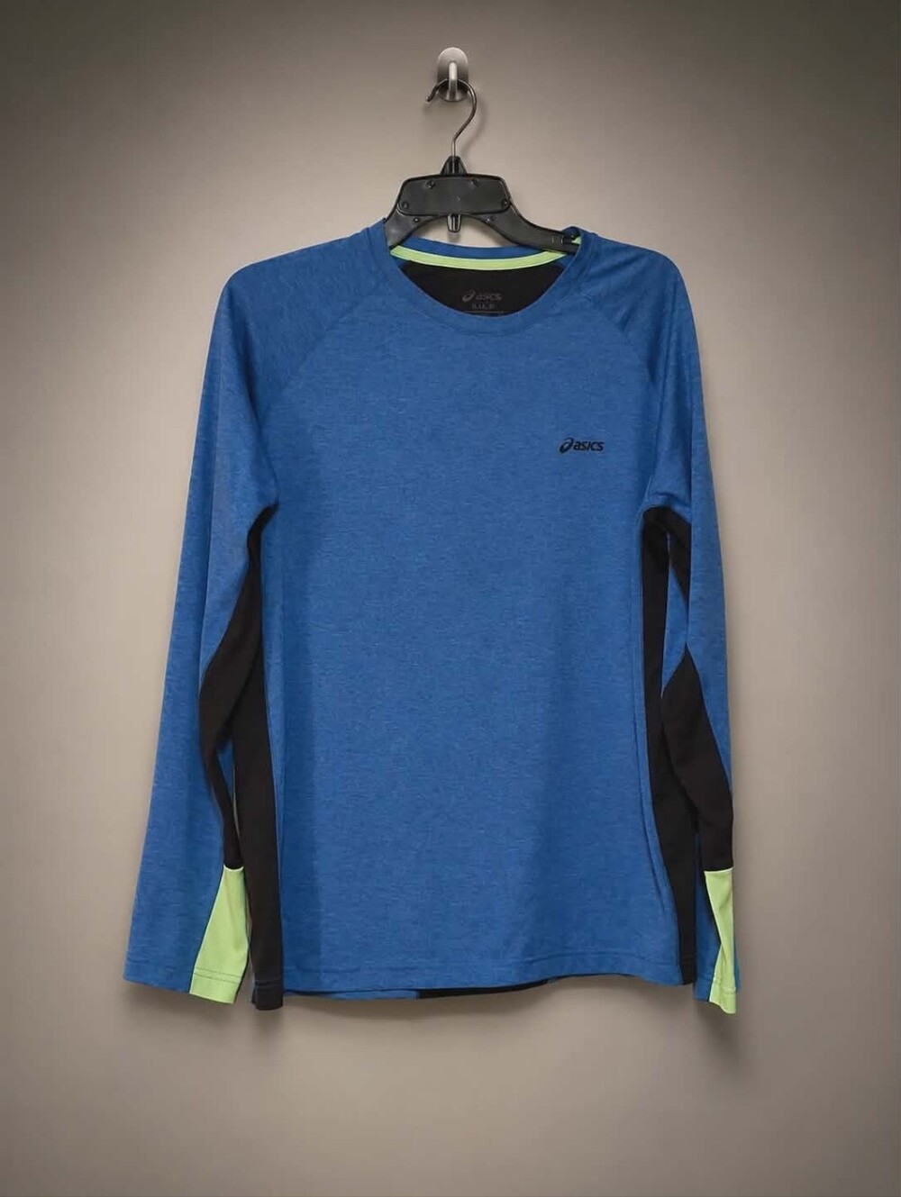 ASICS Long Sleeve Running Shirt Men's Medium Blue Athletic Performance Top